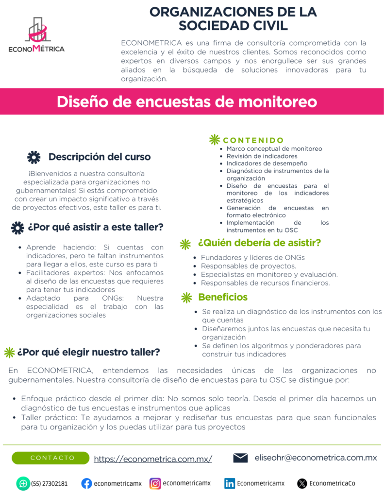 IMPACTA: Diseño de encuestas de monitoreo para OSC