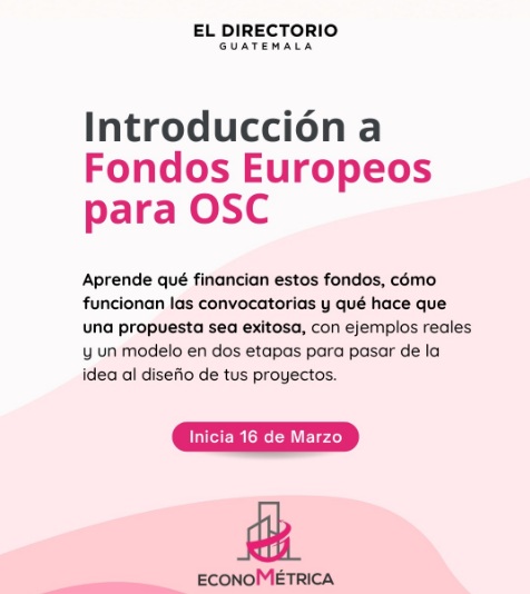 Colaboración EDG: Curso Introducción a Fondos Europeos para OSC